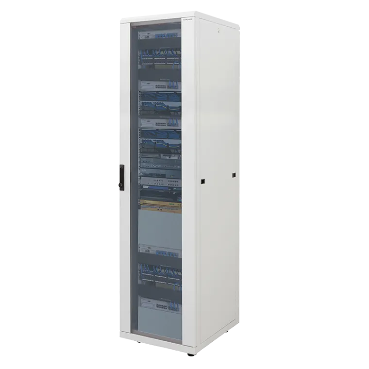 19" Netzwerk Standschrank, 42HE, 600 x 600 mm, Grau