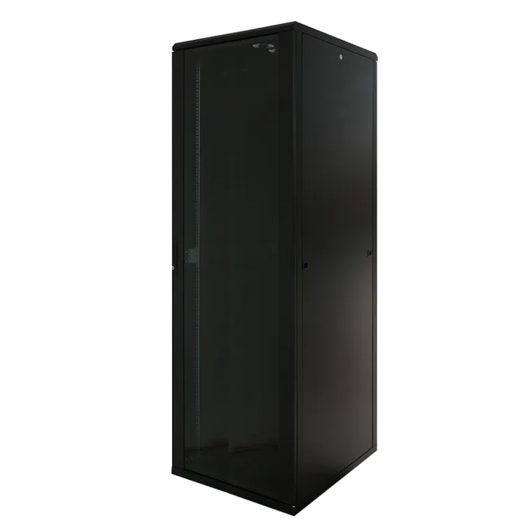 19" Netzwerk Standschrank, 42HE, 800 x 800 mm, Schwarz