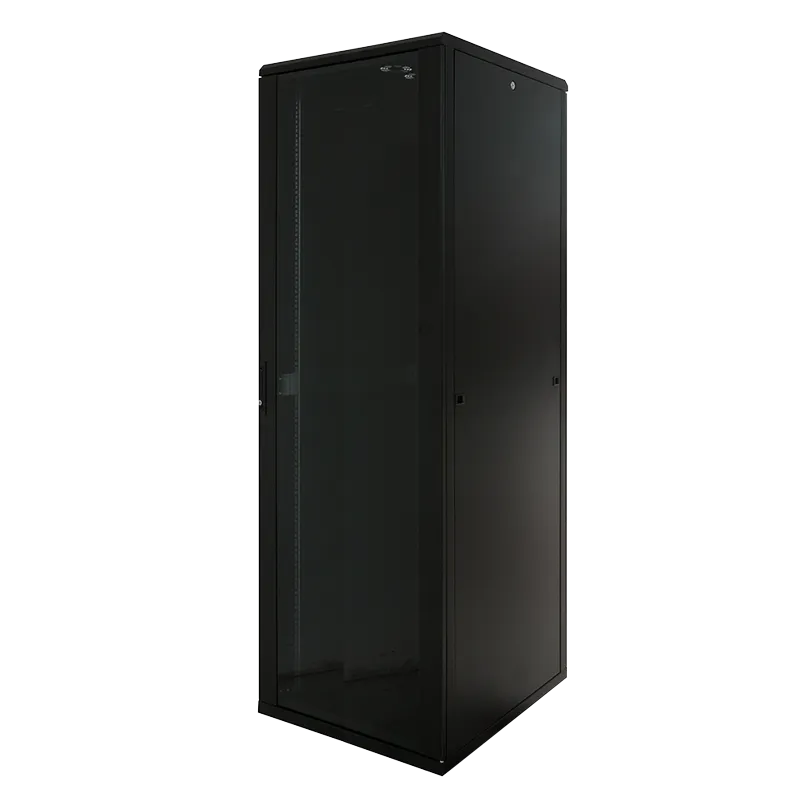 19" Netzwerk Standschrank, 42HE, 800 x 800 mm, Schwarz