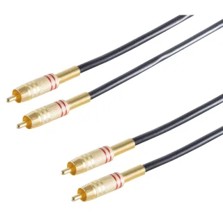 Premium Cinch- Verbindung 0,5m, Stereo, vergoldet, Stecker-Stecker