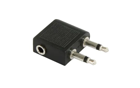 Audio-Adapter HOLLYWOOD, 1x 3,5 mm Stereo (Buchse) -> 2x 3,5 mm Mono (Stecker), Klinke