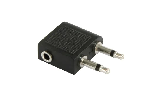 Audio-Adapter HOLLYWOOD, 1x 3,5 mm Stereo (Buchse) -> 2x 3,5 mm Mono (Stecker), Klinke