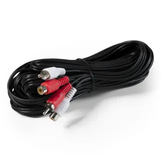 Cinch-Verlängerung 10m stereo, Stecker-Kupplung