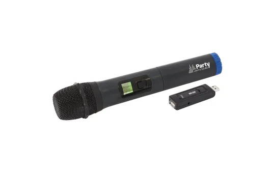 UHF-Funkmikrofon PARTY "WM-USB" USB-Empfänger mit Klinkenkabel