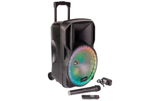 Mobile Beschallungsanlage PARTY "PARTY-15RGB" 800W, Bluetooth, LED-Beleuchtung