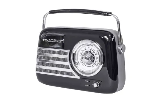 Tragbares Nostalgie Radio "FREESOUND-VR40B" mit Bluetooth, USB & FM 30W, schwarz