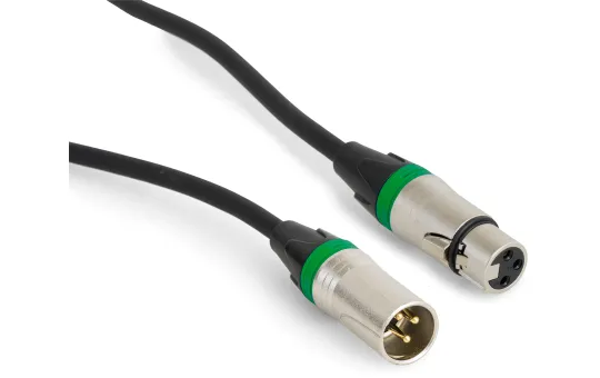 Hochwertiges Audiokabel BST "SOUND-XLRM-XLRF-1" 1m, XLR Stecker u. Buchse