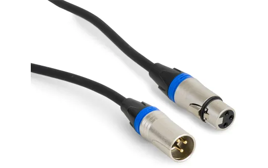 Hochwertiges Audiokabel BST "SOUND-XLRM-XLRF-0.6" 0,6m, XLR Stecker u. Buchse