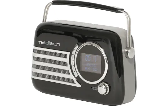 Retro-Radio MADISON "FREESOUND-VR40BK-DAB", Bluetooth, DAB, FM, schwarz