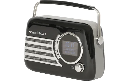 Retro-Radio MADISON "FREESOUND-VR40BK-DAB", Bluetooth, DAB, FM, schwarz