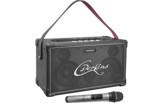 Bluetooth Karaoke-Box C.PERKINS "NASHVILLE-SOUND", mit Funkmikrofon, 60W