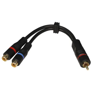 High-Quality Y-Adapter "Y-2B" 20cm Cinch 1xStecker auf 2xBuchse