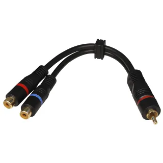High-Quality Y-Adapter "Y-2B" 20cm Cinch 1xStecker auf 2xBuchse