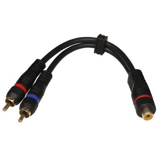 High-Quality Y-Adapter "Y-2S" 20cm Cinch 1xBuchse auf 2xStecker