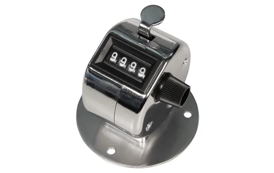 Mechanischer Handzähler McPower, mit Montagefuß, Metallgehäuse, 0-9999