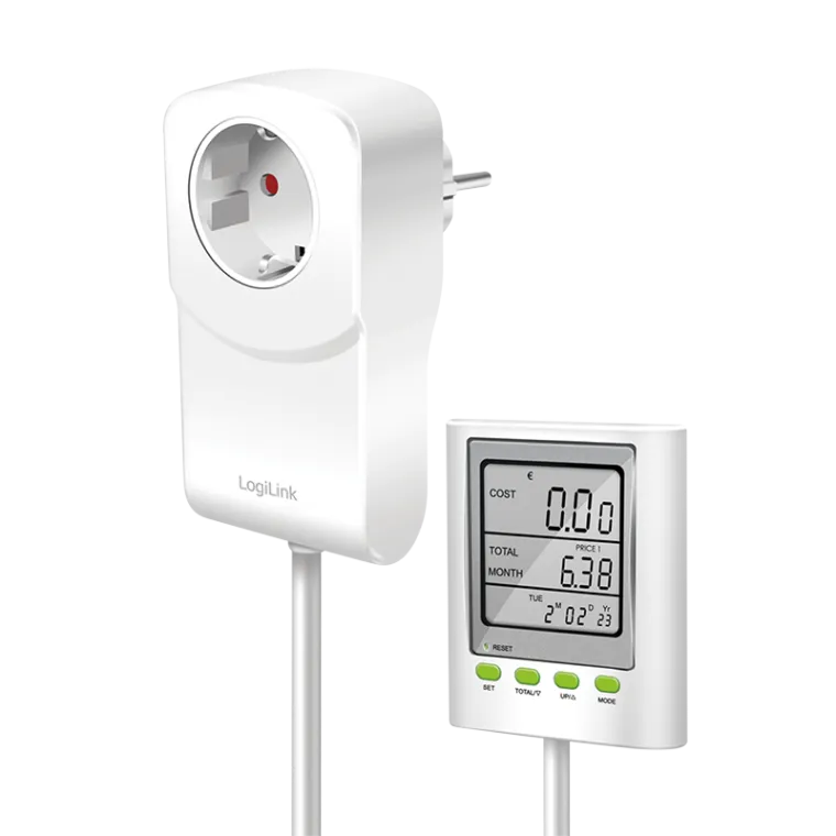 Energiekosten-Messgerät mit CO2-Emissionsberechnung &Verlängerungskabel