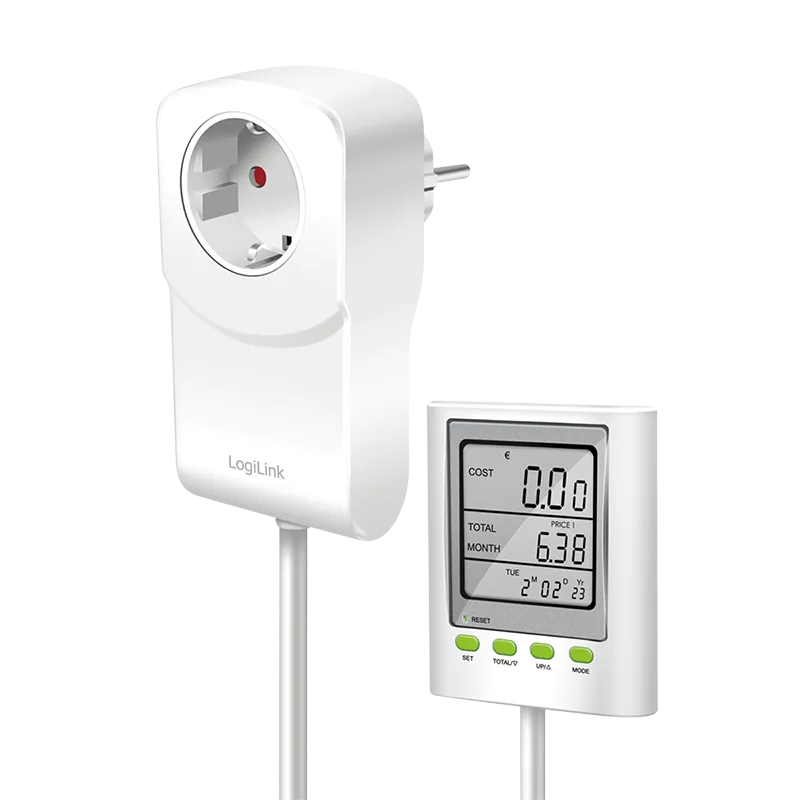 Energiekosten-Messgerät mit CO2-Emissionsberechnung &Verlängerungskabel