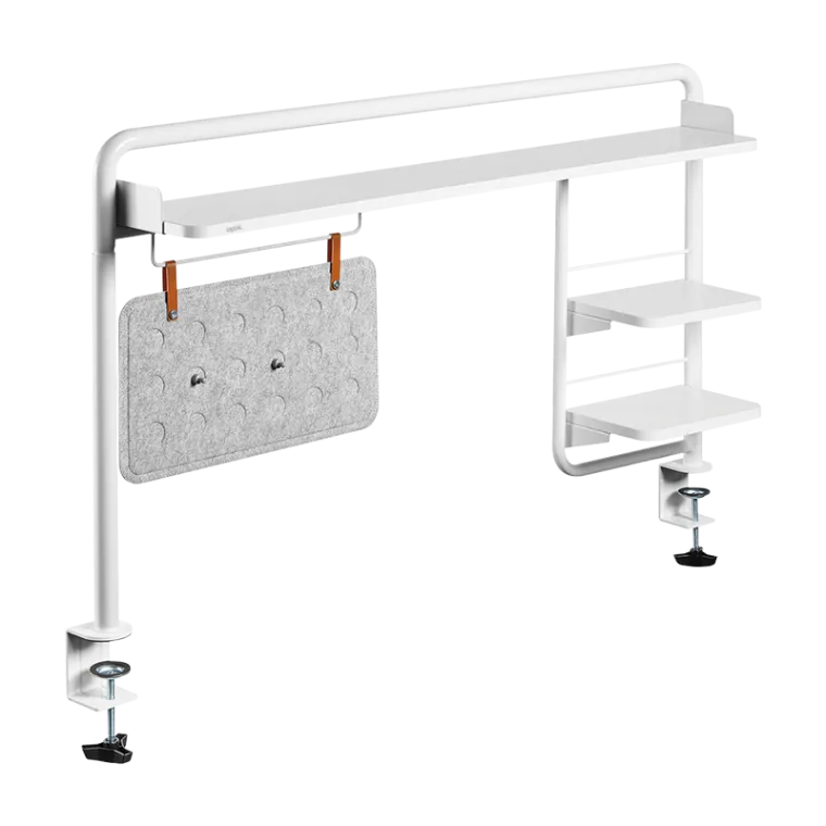 Schreibtischablage zum Klemmen, 1161 x 218 x 757 mm, weiß