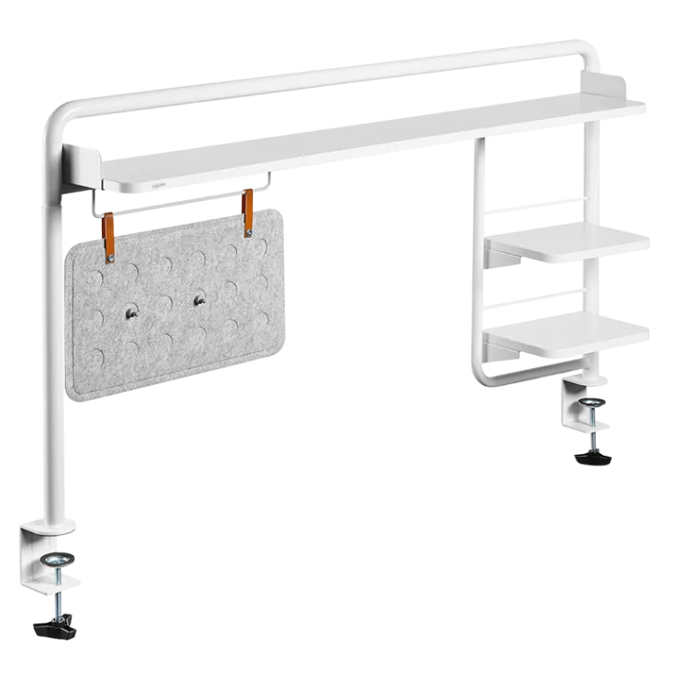 Schreibtischablage zum Klemmen, 1295 x 218 x 757 mm, weiß
