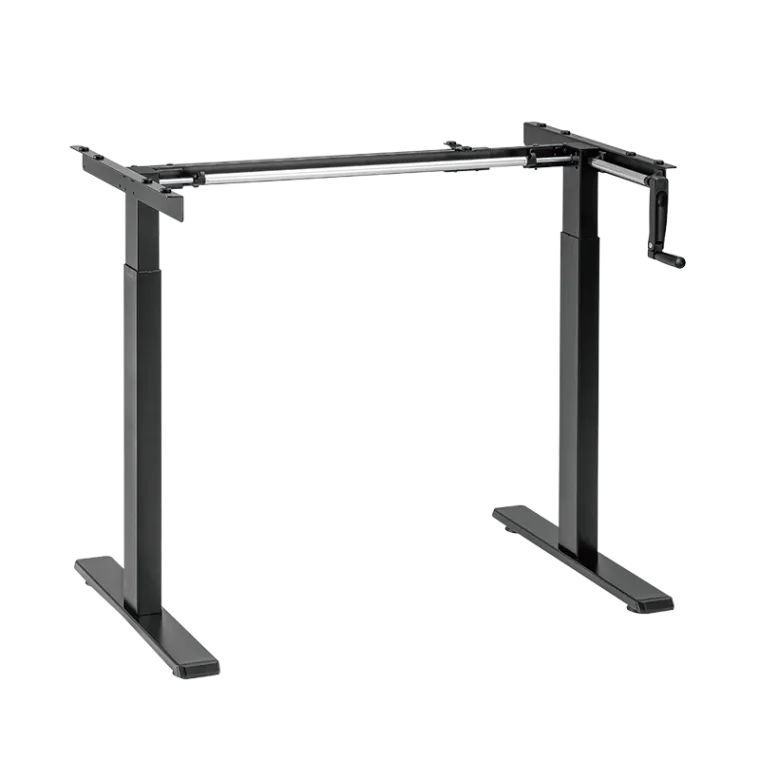 Manuell verstellbares Sitz-/Steh-Schreibtischgestell, 700–1180 mm, schwarz