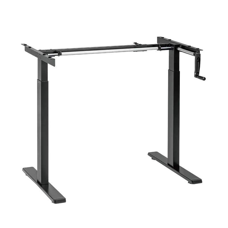 Manuell verstellbares Sitz-/Steh-Schreibtischgestell, 700–1180 mm, schwarz