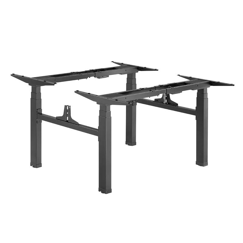 Elektrisch verstellbares Doppelarbeitsplatz-Tischgestell, 4 Motoren, 620–1280 mm