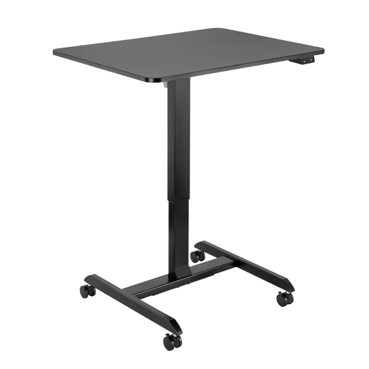Elektrisch verstellbarer Sitz-/Steharbeitsplatz, rollbar, schwarz