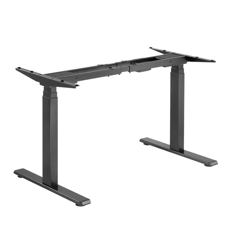 Elektrisch verstellbares Schreibtischgestell, 2 Motoren, 620–1280 mm, schwarz