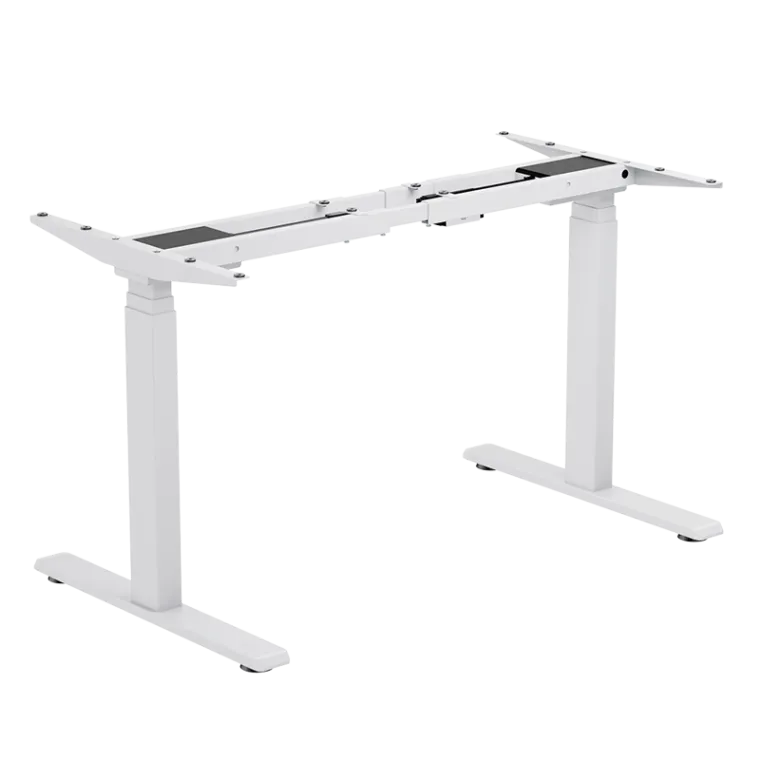 Elektrisch verstellbares Schreibtischgestell, 2 Motoren, 620–1280 mm, weiß