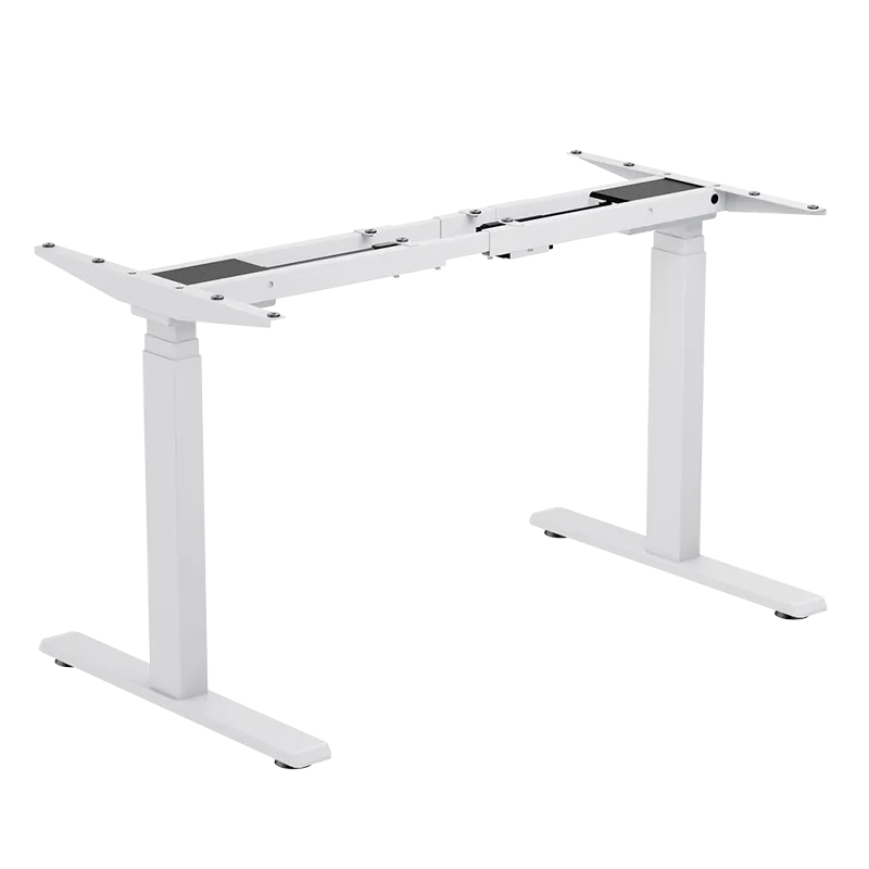Elektrisch verstellbares Schreibtischgestell, 2 Motoren, 620–1280 mm, weiß