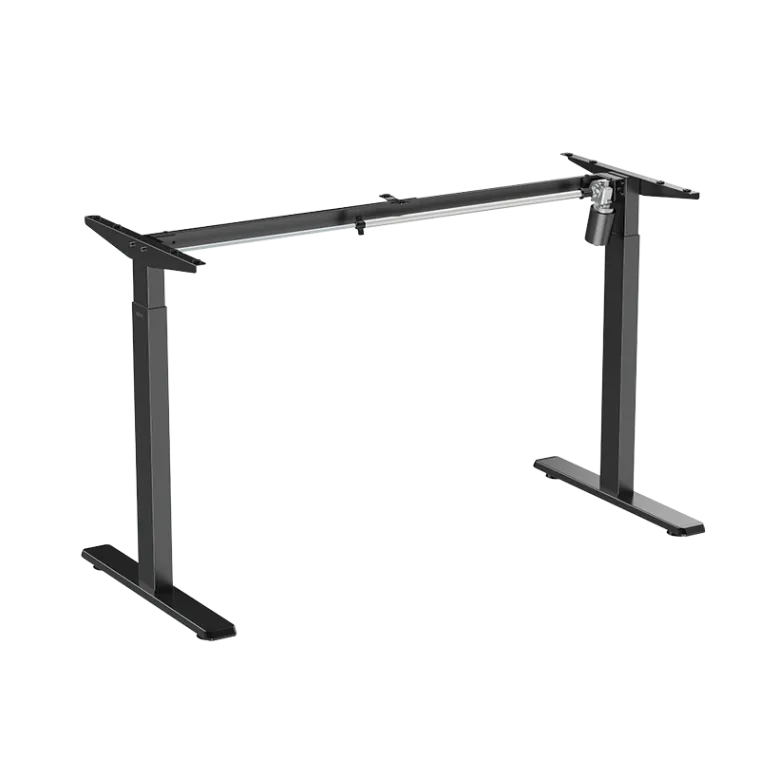 Elektrisch höhenverstellbares Schreibtischgestell, 1 Motor, 710–1190 mm, schwarz