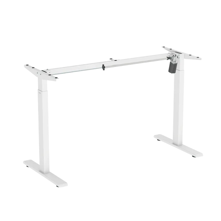 Elektrisch verstellbares Schreibtischgestell, 1 Motor, 710–1190 mm, weiß