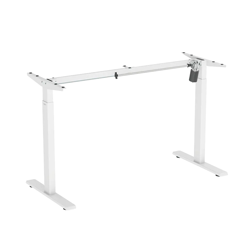 Elektrisch verstellbares Schreibtischgestell, 1 Motor, 710–1190 mm, weiß