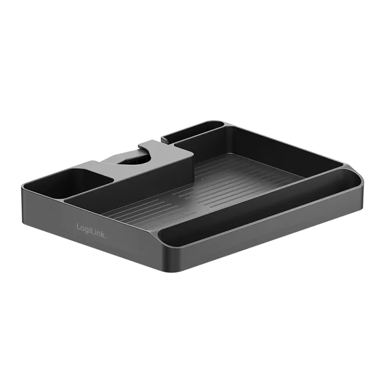 Organizer, Mastbefestigung Ø 3–4,8 cm, max. 3 kg, 22,4 x 17,6 x 3 cm, schwarz