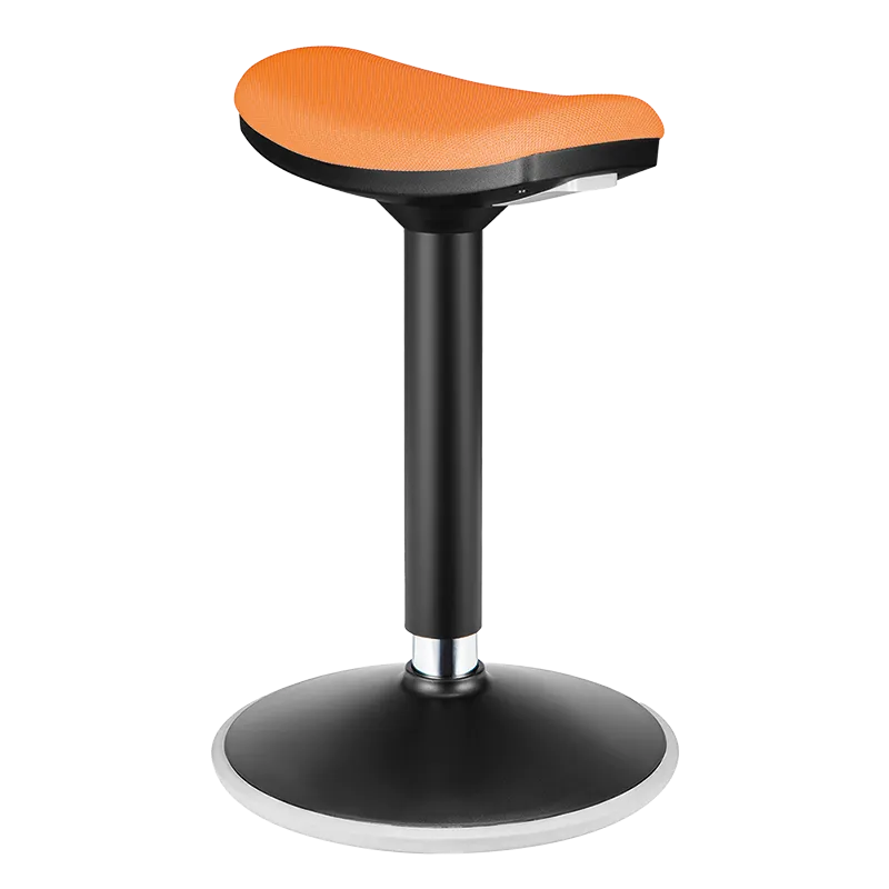 Sitz-/Steh-/Drehhocker, höhenverstellbar 56–82 cm, max. 136 kg, schwarz/orange
