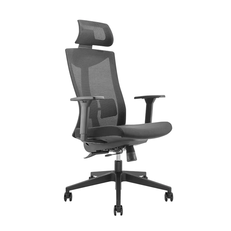 Ergonomischer Bürostuhl mit hoher Mesh-Rückenlehne, bis 150 kg, schwarz