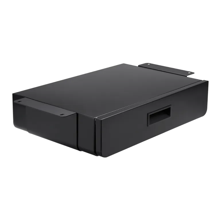 Unterbau-Schreibtischschublade, bis 5 kg, Untertischmontage, Schwarz