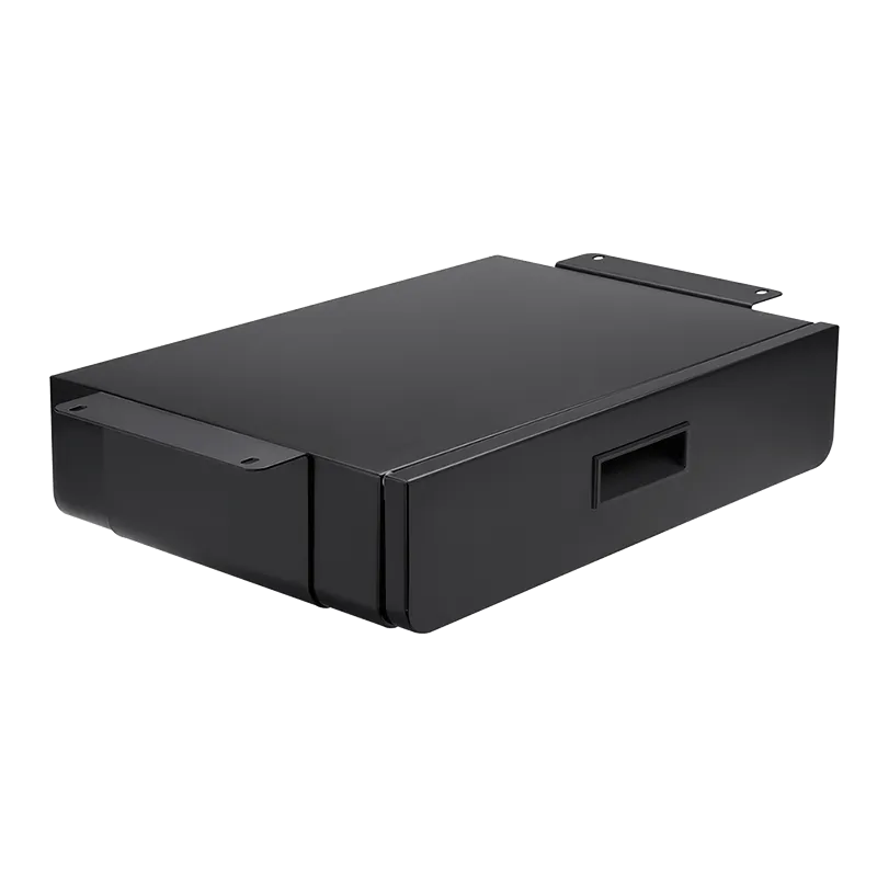 Unterbau-Schreibtischschublade, bis 5 kg, Untertischmontage, Schwarz