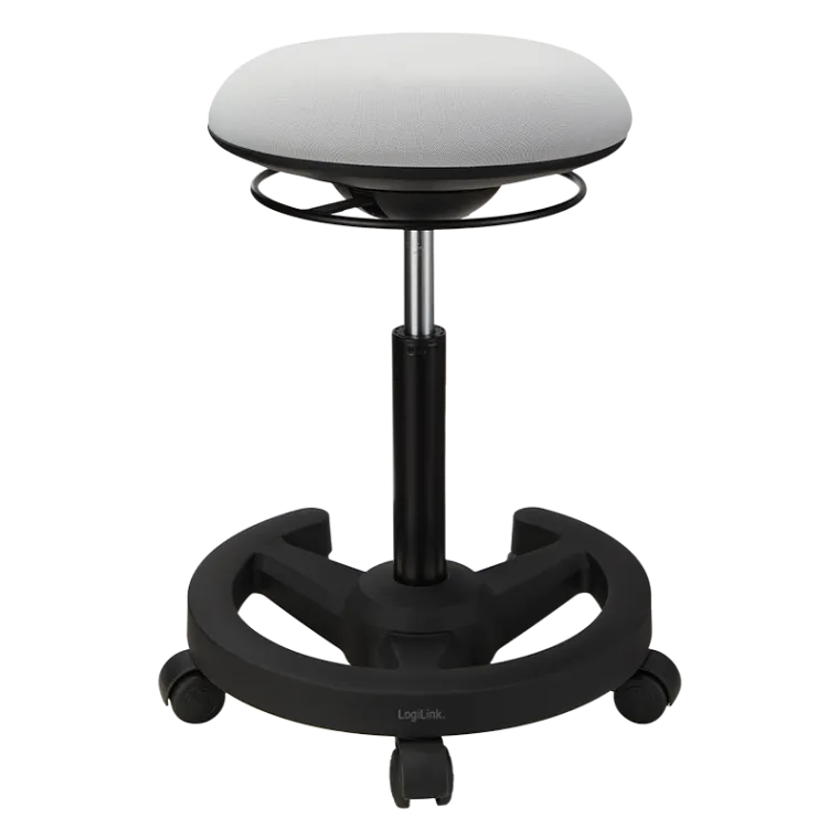 Ergonomischer Bürohocker, Höhe 55–73 cm, 360°-drehbar, neigbar, bis 136 kg, schwarz-grau