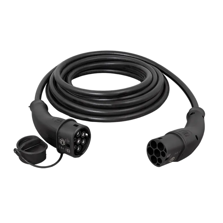 E-Auto-Ladekabel, Typ 2, 3-phasig, 32 A, 22 kW, 5 m