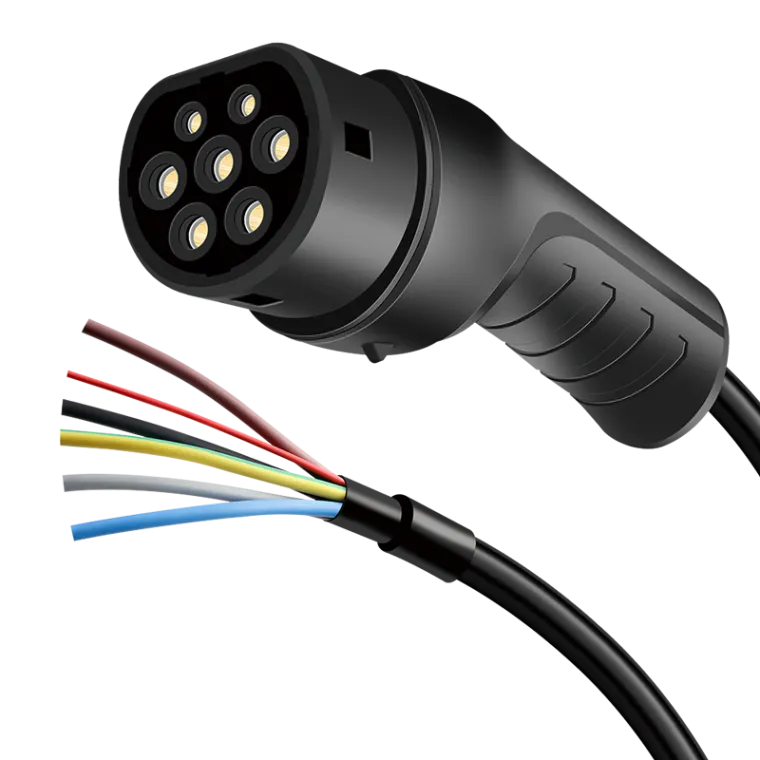 E-Auto-Ladekabel, offenes Ende, Typ 2, 3-phasig, 16 A, 11 kW, 5 m