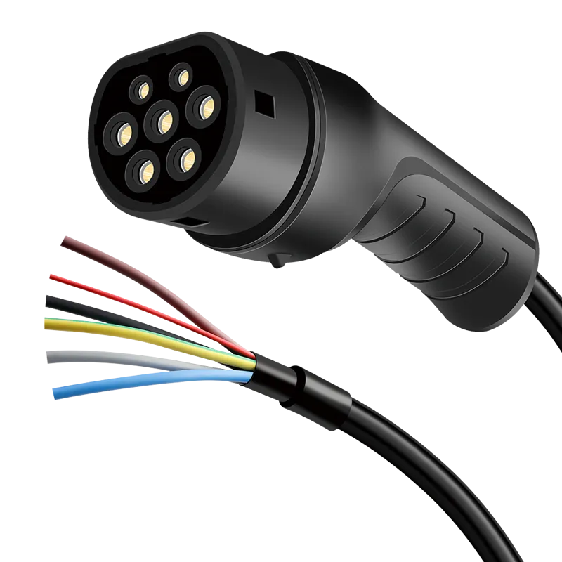 E-Auto-Ladekabel, offenes Ende, Typ 2, 3-phasig, 16 A, 11 kW, 5 m