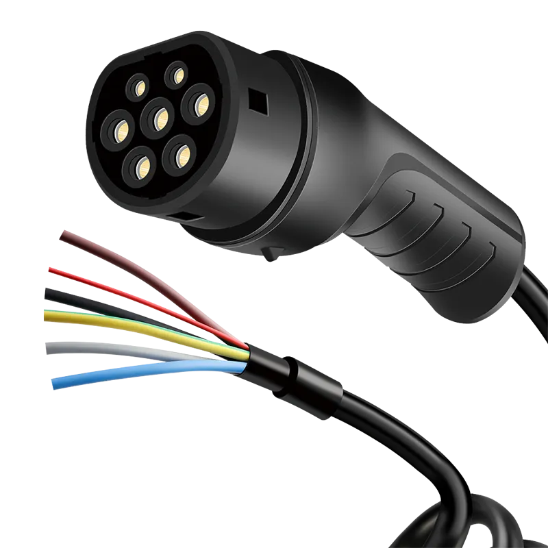 E-Auto-Ladekabel, offenes Ende, Typ 2, 3-phasig, 32 A, 22 kW, 5 m