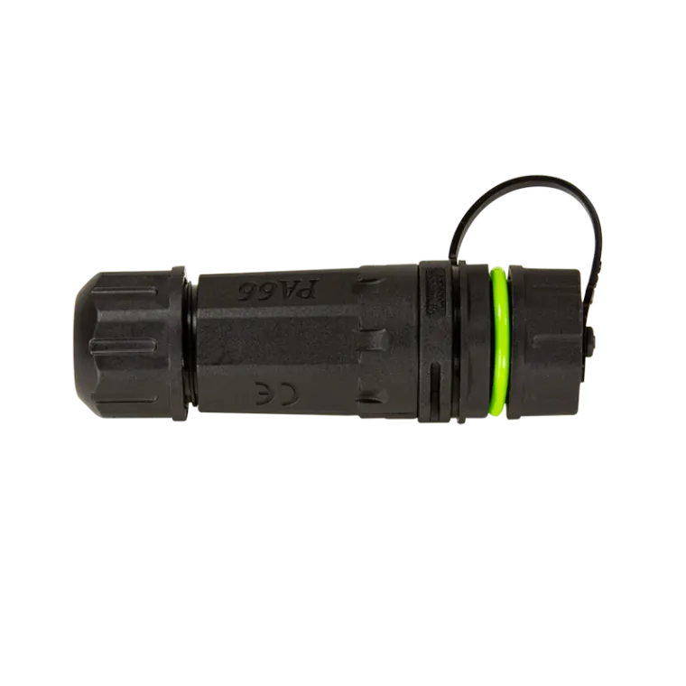 Wasserdichter SC-Duplex Steckverbinder mit Kabelmuffe und Schutzkappe