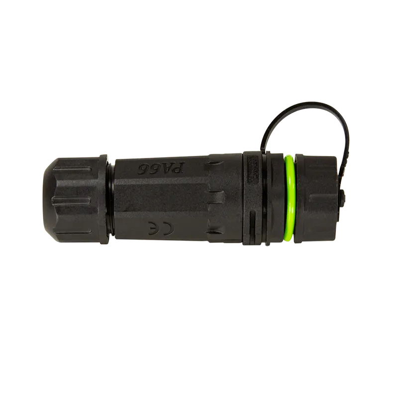 Wasserdichter SC-Duplex Steckverbinder mit Kabelmuffe und Schutzkappe