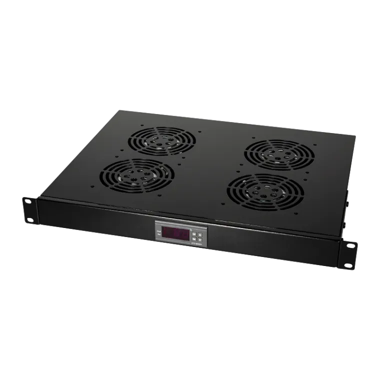 19" Lüftereinschub mit 4 Lüftern, mit Thermostat