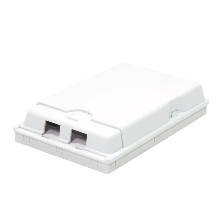 FTTH Anschlussdose 2-fach, Aufputz, Weiß