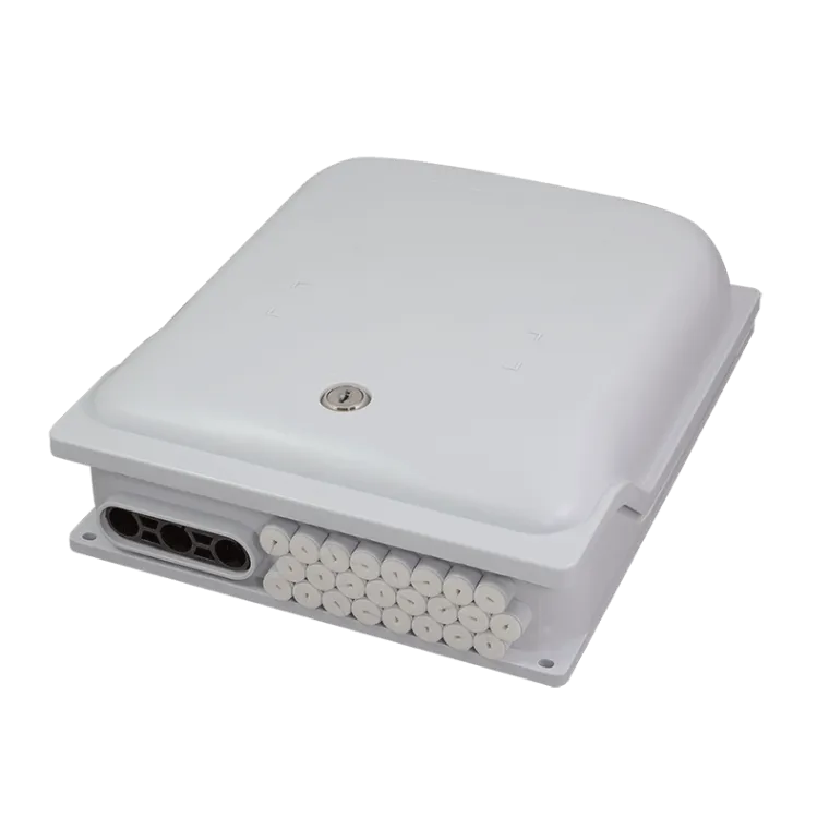 FTTX-Anschlussgehäuse IP65, für max. 96 Fasern, 24x LC/DX oder 24x SC/SX