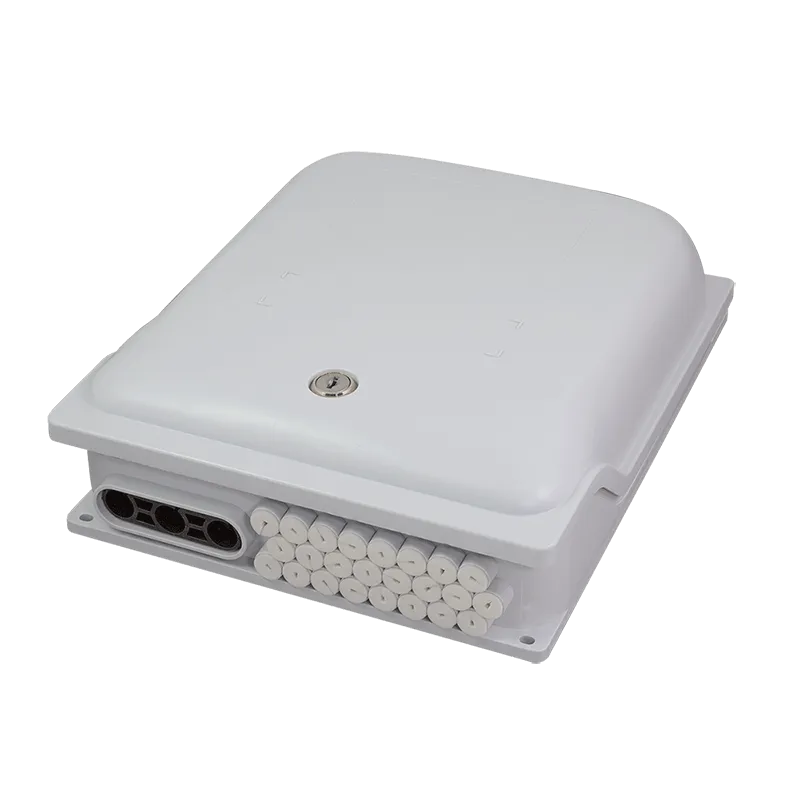 FTTX-Anschlussgehäuse IP65, für max. 96 Fasern, 24x LC/DX oder 24x SC/SX