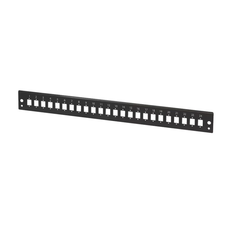Frontblende 24 x LC-Duplex o. SC-Simplex für 19" Spleißbox, Schwarz